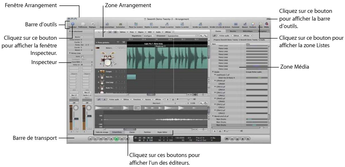 APPLE LOGIC EXPRESS 8 - Fenêtre arrangement - 1