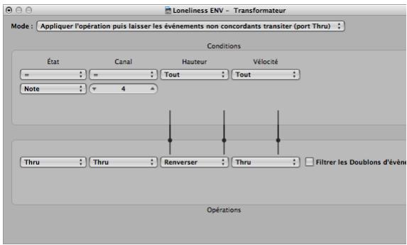 APPLE LOGIC EXPRESS 8 - Configuration d'un objet transformateur - 1