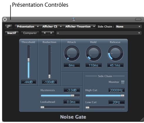 APPLE LOGIC EXPRESS 8 - Changement du mode de présentation de la fenêtre de module - 1