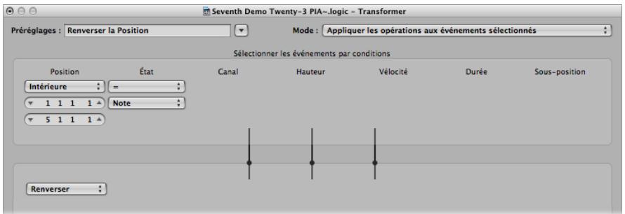 APPLE LOGIC EXPRESS 8 - Renverser la position - 1