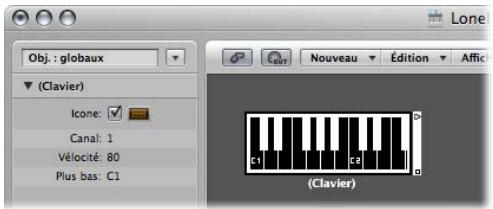 APPLE LOGIC EXPRESS 8 - Pour créer un objet clavier : - 1