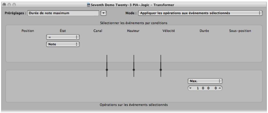 APPLE LOGIC EXPRESS 8 - Durée de note maximum - 1