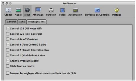 APPLE LOGIC EXPRESS 8 - Préférences messages de réinitialisation - 1