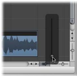 APPLE LOGIC EXPRESS 8 - Pour faire un zoom sur la forme d'onde des régions audio : - 1