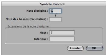 APPLE LOGIC EXPRESS 8 - Pour créer un symbole d'accord, procédez comme suit : - 3