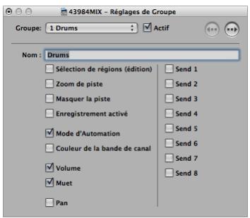 APPLE LOGIC EXPRESS 8 - Définition des réglages de groupe - 1