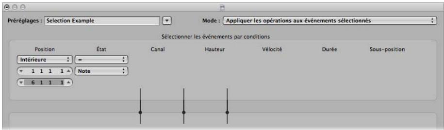APPLE LOGIC EXPRESS 8 - Pour effectuer des sélections de note pour des opérations de modification : - 1