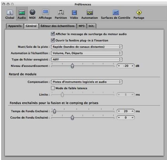 APPLE LOGIC EXPRESS 8 - Préférences périphériques - 1