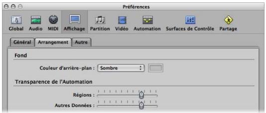 APPLE LOGIC EXPRESS 8 - Préférences d'arrangement - 1