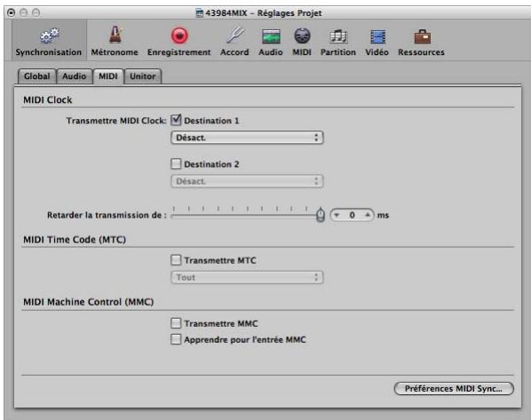APPLE LOGIC EXPRESS 8 - Mode de synchronisation audio - 1