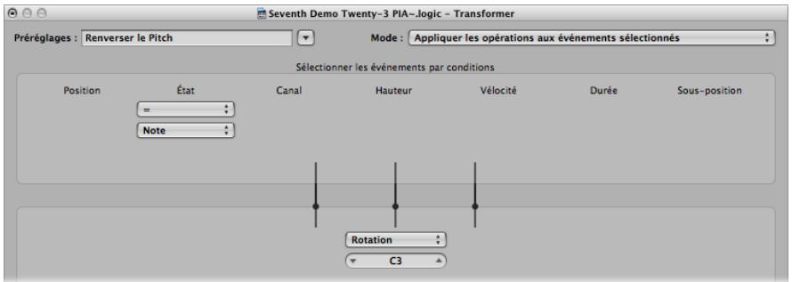 APPLE LOGIC EXPRESS 8 - Renverser le pitch - 1