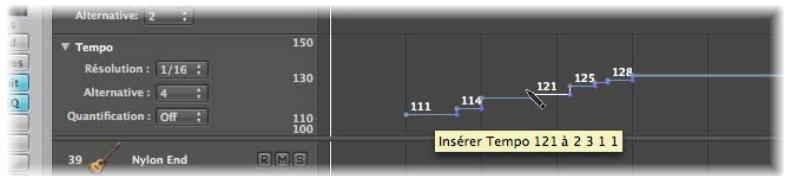 APPLE LOGIC EXPRESS 8 - Pour insérer un événement, effectuez l'une des opérations suivantes : - 1
