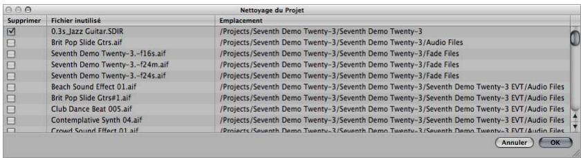 APPLE LOGIC EXPRESS 8 - Nettoyage de projets - 1