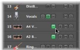 APPLE LOGIC EXPRESS 8 - Pour masquer des pistes : - 1