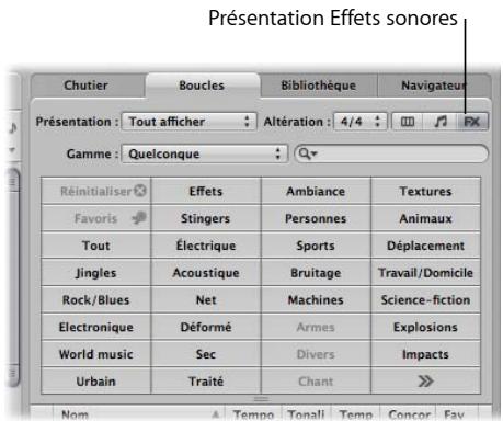 APPLE LOGIC EXPRESS 8 - Navigation pour rechercher des boucles apple loops - 3