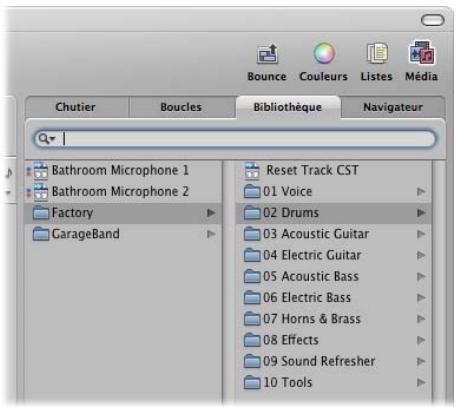 APPLE LOGIC EXPRESS 8 - Partage de données de réglages dans la bibliothèque - 1
