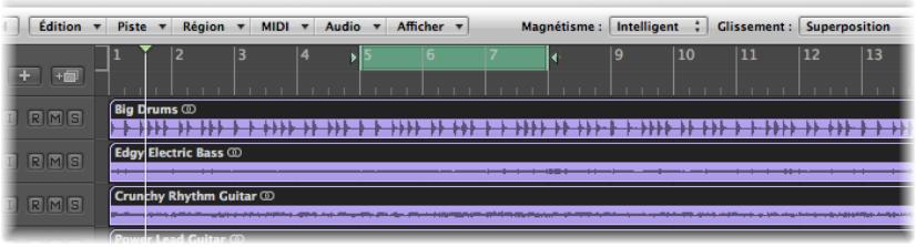 APPLE LOGIC EXPRESS 8 - Pour supprimer les blancs entre les régions : - 5