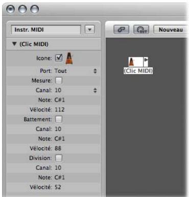 APPLE LOGIC EXPRESS 8 - Pour créer un objet clic MIDI: - 1