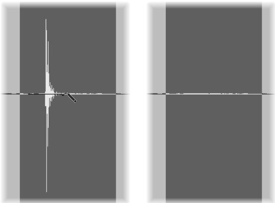 APPLE LOGIC EXPRESS 8 - Correction des bruits secs (« clics » et « pops ») à l'aide de l'outil crayon - 1
