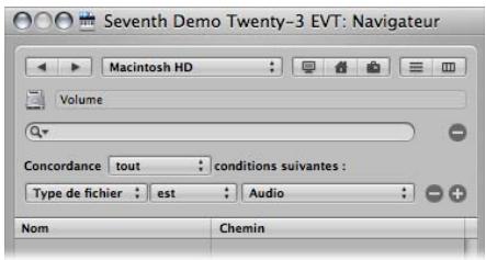 APPLE LOGIC EXPRESS 8 - Pour effectuer une recherche avancée : - 1