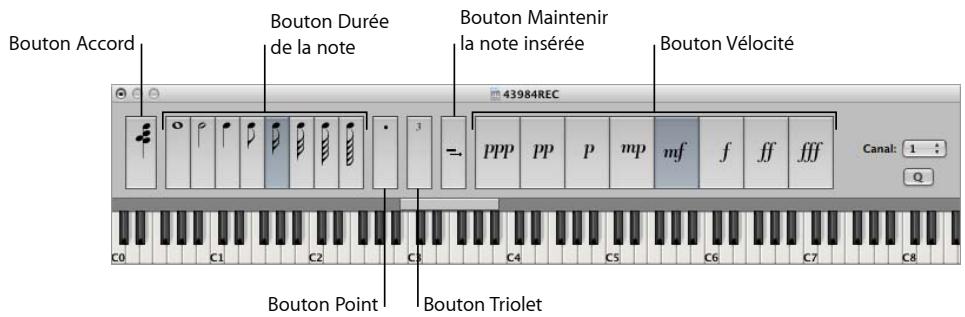 APPLE LOGIC EXPRESS 8 - Utilisation du clavier d'entrée pas à pas - 1