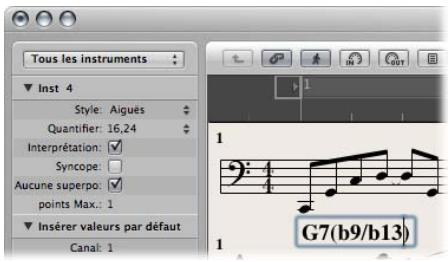 APPLE LOGIC EXPRESS 8 - Pour créer un symbole d'accord, procédez comme suit : - 1