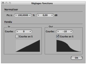 APPLE LOGIC EXPRESS 8 - Pour régler les courbes de fondu : - 1