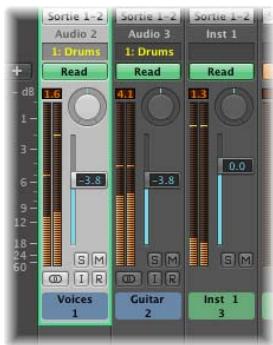 APPLE LOGIC EXPRESS 8 - Comprendre les vu-mètres des bandes de canaux - 1