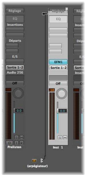 APPLE LOGIC EXPRESS 8 - Trajectoire du signal MIDI - 3