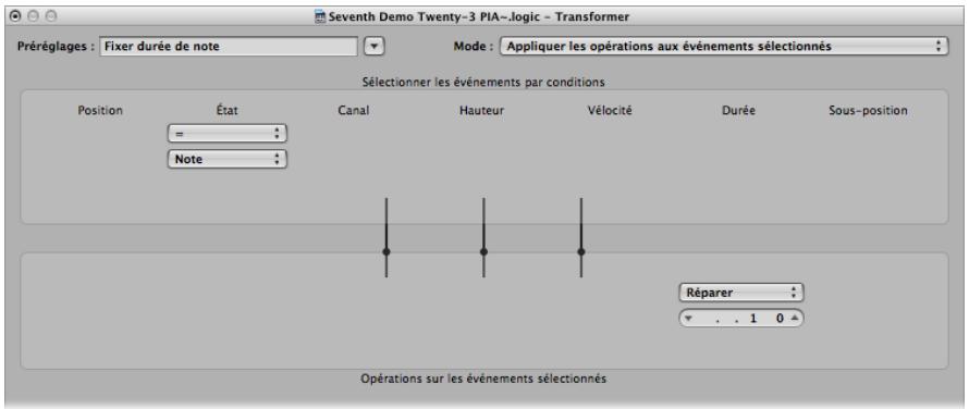 APPLE LOGIC EXPRESS 8 - Fixer la durée de note - 1