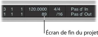 APPLE LOGIC EXPRESS 8 - Définition des points de départ et de fin d'un projet - 3