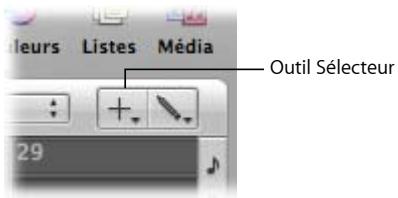 APPLE LOGIC EXPRESS 8 - Utilisation de l'outil sélecteur - 1