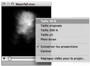 APPLE LOGIC EXPRESS 8 - Redimensionnement de la fenêtre film - 1