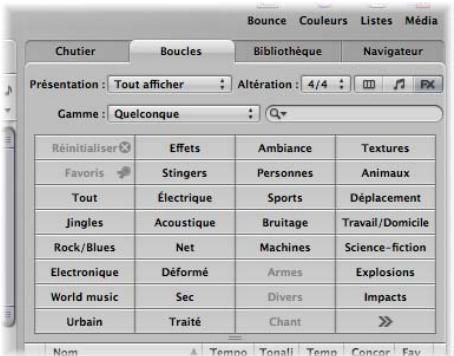 APPLE LOGIC EXPRESS 8 - Présentation du navigateur de boucles - 2