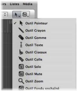 APPLE LOGIC EXPRESS 8 - Utilisation de raccourcis clavier pour sélectionner des outils - 1