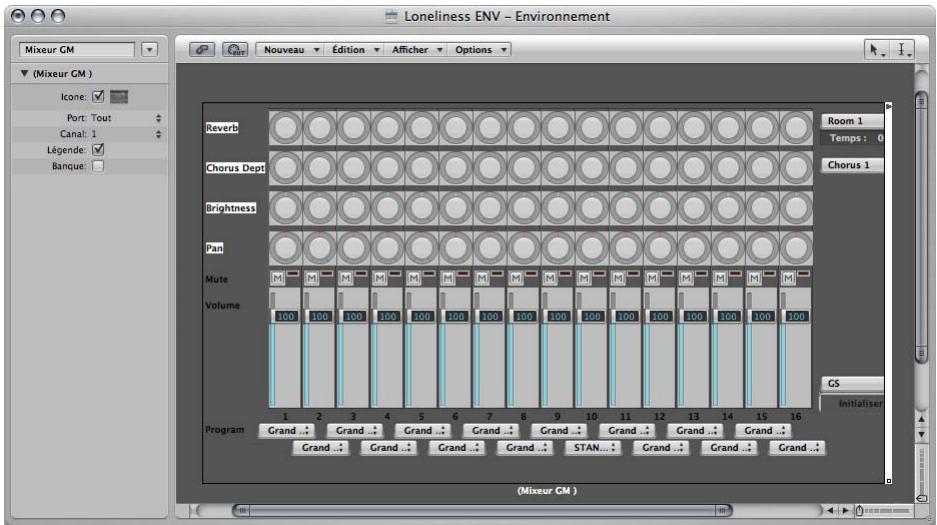 APPLE LOGIC EXPRESS 8 - Table de mixage GM - 1