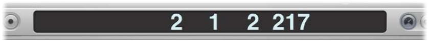 APPLE LOGIC EXPRESS 8 - Utilisation d'un affichage SMPTE ou d'un affichage de mesures géant - 1