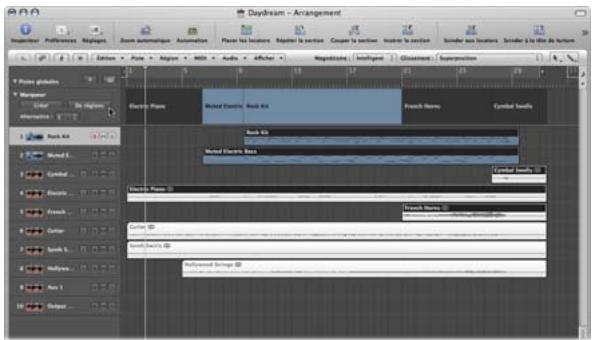 APPLE LOGIC EXPRESS 8 - Pour créer un marqueur au début de la mesure la plus proche, effectuez l'une des opérations suivantes : - 5