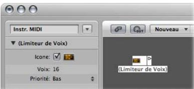 APPLE LOGIC EXPRESS 8 - Pour créer un nouveau limiteur de voix : - 1