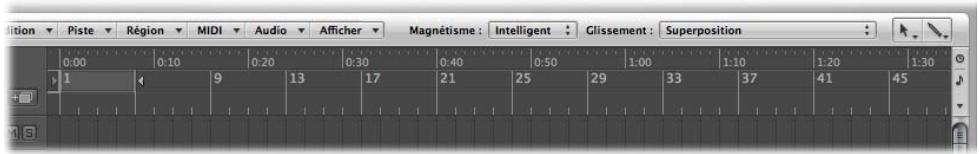 APPLE LOGIC EXPRESS 8 - Réglage de l'affichage de la règle mesure - 3