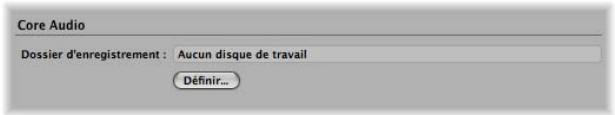 APPLE LOGIC EXPRESS 8 - Pour définir le dossier d'enregistrement : - 1