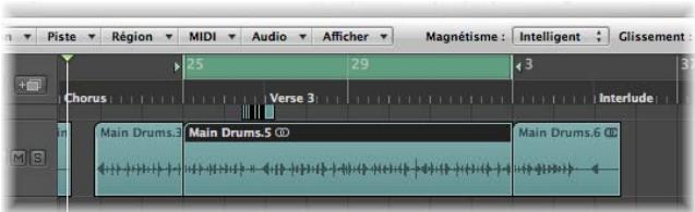 APPLE LOGIC EXPRESS 8 - Pour diviser une ou plusieurs régions : - 5