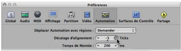 APPLE LOGIC EXPRESS 8 - Décalage des données d'automatisation - 1