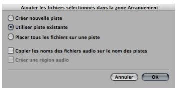 APPLE LOGIC EXPRESS 8 - Pour ajouter plusieurs fichiers audio à votre arrangement en les faisant glisser : - 1