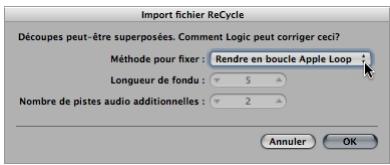 APPLE LOGIC EXPRESS 8 - Pour importer des fichiers recycle uniques en tant que boucles apple loops : - 1