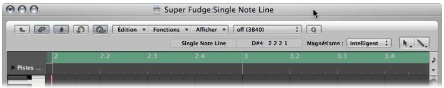 APPLE LOGIC EXPRESS 8 - Pour déplacer une fenêtre : - 1