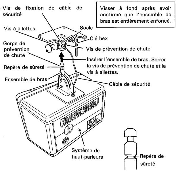 PIONEER CP-V160 - MONTAGE DU HAUT-PARLEUR SUR LE SOCLE - 1