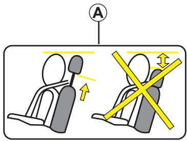 RENAULT SCENIC II - Position de rangement de l'appui-tête infant - 1