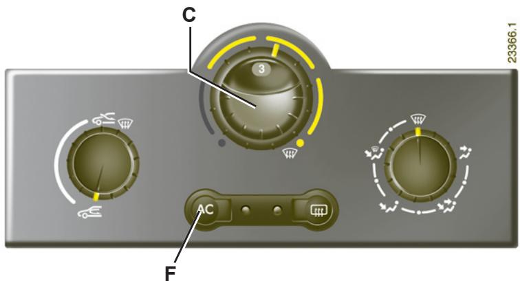 RENAULT SCENIC II - L'utilisation de l'air conditionné permet : - 1