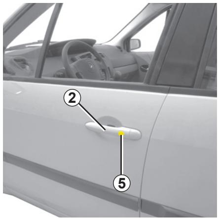 RENAULT SCENIC II - Déverrouillage des portes et du coffre - 3